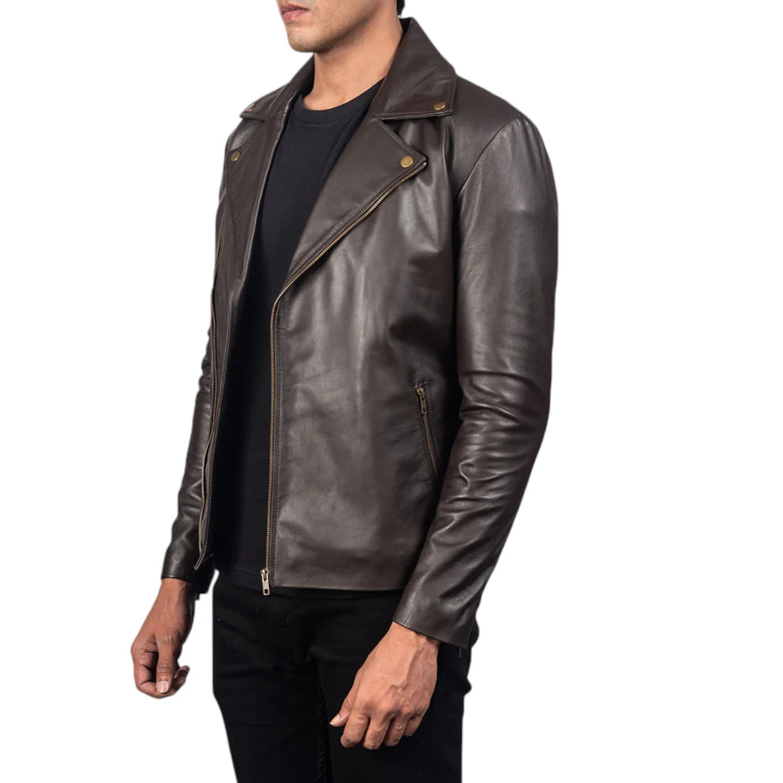 Brown Vintage Biker Leather Jacket