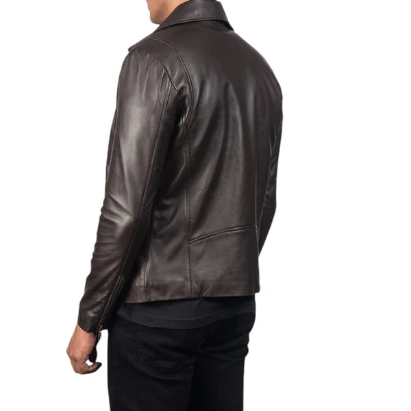 Brown Vintage Biker Leather Jacket
