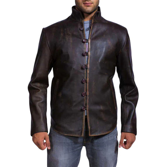 Men's Premium Drakeshire Brown Leather Jacket