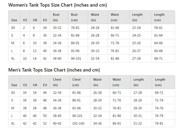 Lightweight cotton tank tops