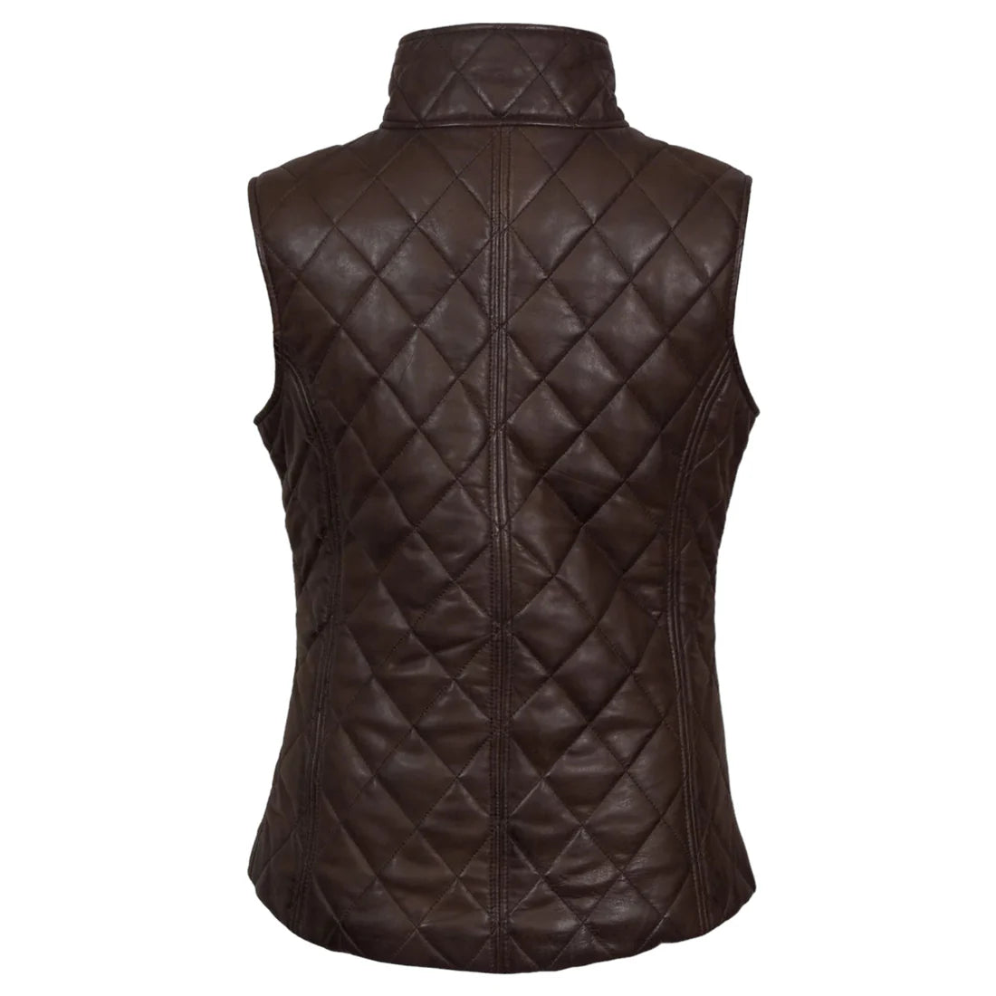 Women's Quilted Leather Vest