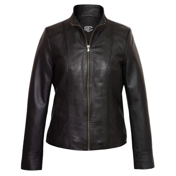 Women's Black Leather Jacket – Classic & Timeless Design